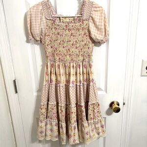 Matilda Jane Pink and Cream Floral Kids Dress
